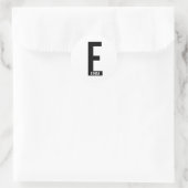 Moderne personalisierte fette Monogramm und Name Runder Aufkleber (Tasche)