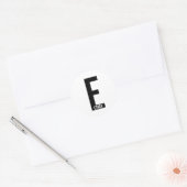 Moderne personalisierte fette Monogramm und Name Runder Aufkleber (Umschlag)