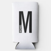 Moderne Personalisierte, fette Monogramm und Name Selters Dosenkühler (Vorderseite)