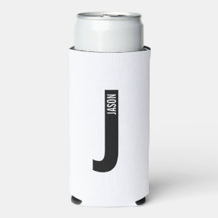 Moderne Personalisierte, fette Monogramm und Name  Selters Dosenkühler