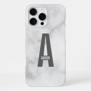 Moderne personalisierte fette Monogramm- und Namen iPhone 16 Pro Max Hülle