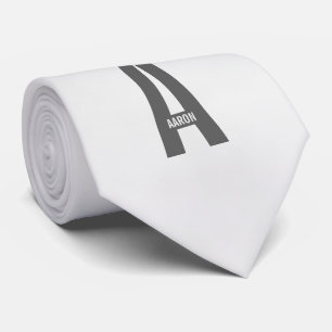 Moderne personalisierte fette Monogramm- und Namen Krawatte
