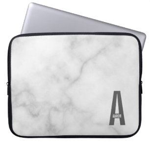 Moderne personalisierte fette Monogramm- und Namen Laptopschutzhülle