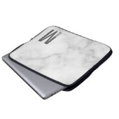 Moderne personalisierte fette Monogramm- und Namen Laptopschutzhülle (Vorne Knopf)