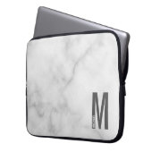 Moderne personalisierte fette Monogramm- und Namen Laptopschutzhülle (Vorderseite Links)