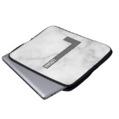 Moderne personalisierte fette Monogramm- und Namen Laptopschutzhülle (Vorne Knopf)