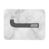 Moderne personalisierte fette Monogramm- und Namen Magnet (Horizontal)