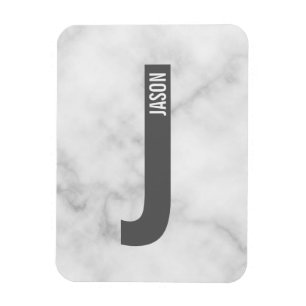 Moderne personalisierte fette Monogramm- und Namen Magnet