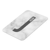 Moderne personalisierte fette Monogramm- und Namen Magnet (Linke Seite)