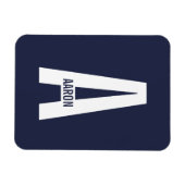 Moderne personalisierte fette Monogramm- und Namen Magnet (Horizontal)