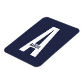 Moderne personalisierte fette Monogramm- und Namen Magnet (Linke Seite)