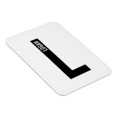 Moderne personalisierte fette Monogramm- und Namen Magnet (Rechte Seite)
