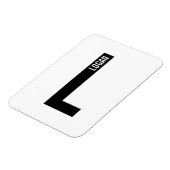 Moderne personalisierte fette Monogramm- und Namen Magnet (Linke Seite)