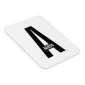Moderne personalisierte fette Monogramm- und Namen Magnet (Rechte Seite)