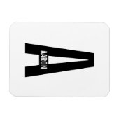 Moderne personalisierte fette Monogramm- und Namen Magnet (Horizontal)