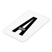 Moderne personalisierte fette Monogramm- und Namen Magnet (Linke Seite)