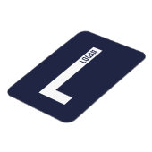 Moderne personalisierte fette Monogramm- und Namen Magnet (Linke Seite)
