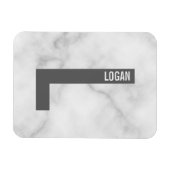 Moderne personalisierte fette Monogramm- und Namen Magnet (Horizontal)