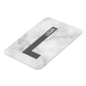 Moderne personalisierte fette Monogramm- und Namen Magnet (Linke Seite)