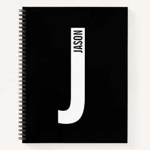 Moderne personalisierte fette Monogramm- und Namen Notizblock