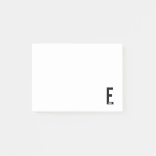 Moderne personalisierte fette Monogramm- und Namen Post-it Klebezettel