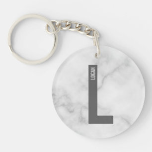 Moderne personalisierte fette Monogramm- und Namen Schlüsselanhänger