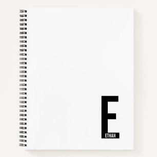 Moderne personalisierte fettgedruckte Monogramm- u Notizblock