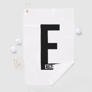 Moderne personalisierte fettgedruckte Monogramm un Golfhandtuch