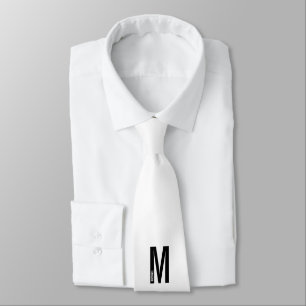Moderne personalisierte fettgedruckte Monogramm un Krawatte