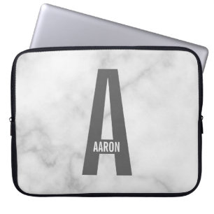 Moderne personalisierte fettgedruckte Monogramm un Laptopschutzhülle