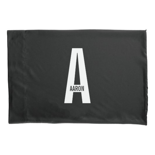 Moderne personalisierte fettgedruckte Monogramme u Kissenbezug (Vorderseite)