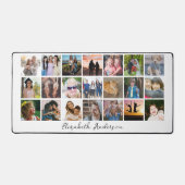 Moderne Personalisierte Foto Collage Desk Mat Schreibtischunterlage (Vorderseite)