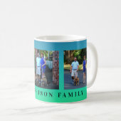 Moderne personalisierte Foto-Familien-Collage der Kaffeetasse (VorderseiteRechts)