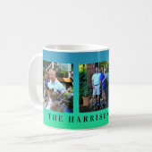 Moderne personalisierte Foto-Familien-Collage der Kaffeetasse (Vorderseite Links)