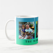 Moderne personalisierte Foto-Familien-Collage der Kaffeetasse (Links)