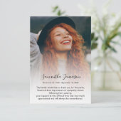 Moderne Personalisierte Foto-Gedenkstätte Dankesch Dankeskarte (Stehend Vorderseite)