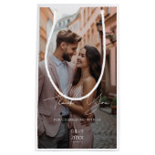 Moderne Personalisierte Foto-Hochzeit Kleine Geschenktüte (Vorderseite)