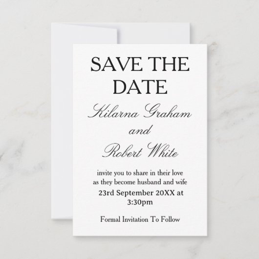 Moderne personalisierte Foto-Hochzeit Save-the-Dat Save The Date (Vorderseite)