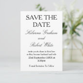 Moderne personalisierte Foto-Hochzeit Save-the-Dat Save The Date (Stehend Vorderseite)