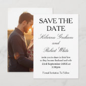 Moderne personalisierte Foto-Hochzeit Save-the-Dat Save The Date (Vorne/Hinten)