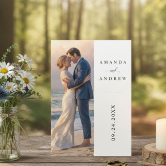 Moderne Personalisierte Foto-Hochzeitseinladung Einladung