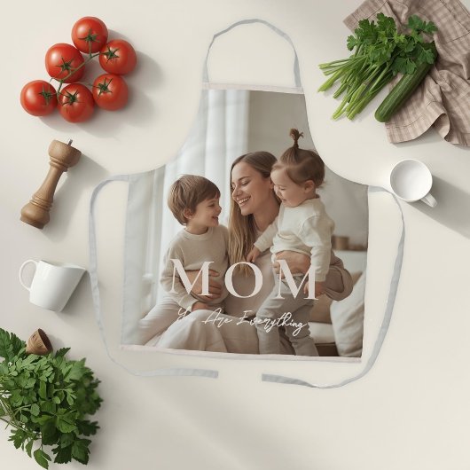 Moderne personalisierte Foto-MUTTER-Schürze Schürze
