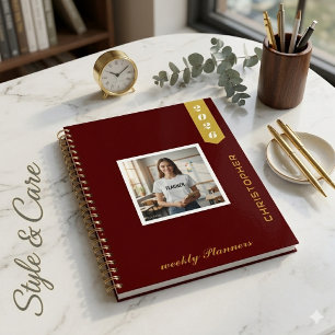 Moderne Personalisierte Foto-Text Stylisch Planer