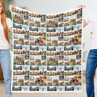 Moderne Personalisierte FotoCollage 128 Fleecedecke