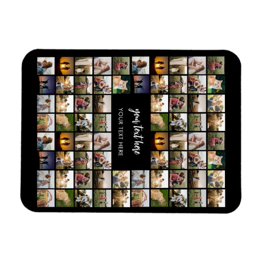 Moderne Personalisierte FotoCollage Magnet (Horizontal)