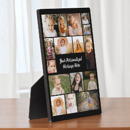 Moderne personalisierte Fotocollage mit 16 Fotos Fotoplatte