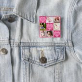 Moderne personalisierte Fotocollage mit 6 Bildern Button (Beispiel)