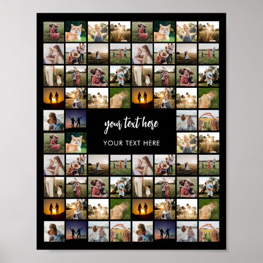 Moderne Personalisierte FotoCollage Poster (Vorne)