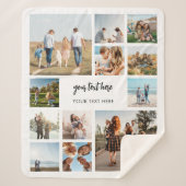 Moderne Personalisierte FotoCollage Sherpadecke (Vorderseite)