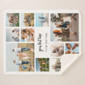 Moderne Personalisierte FotoCollage Sherpadecke (Vorderseite (Horizontal))